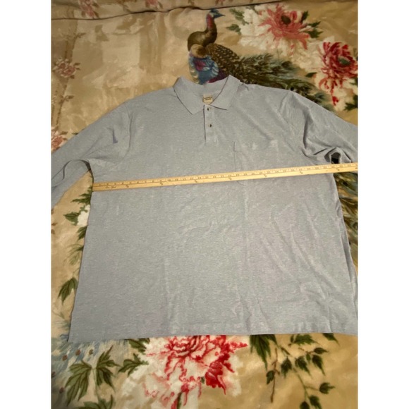 Men’s light gray Scandia Woods 2 button pocket Long-Sleeve Piqué Polo 4 XL - Picture 4 of 12